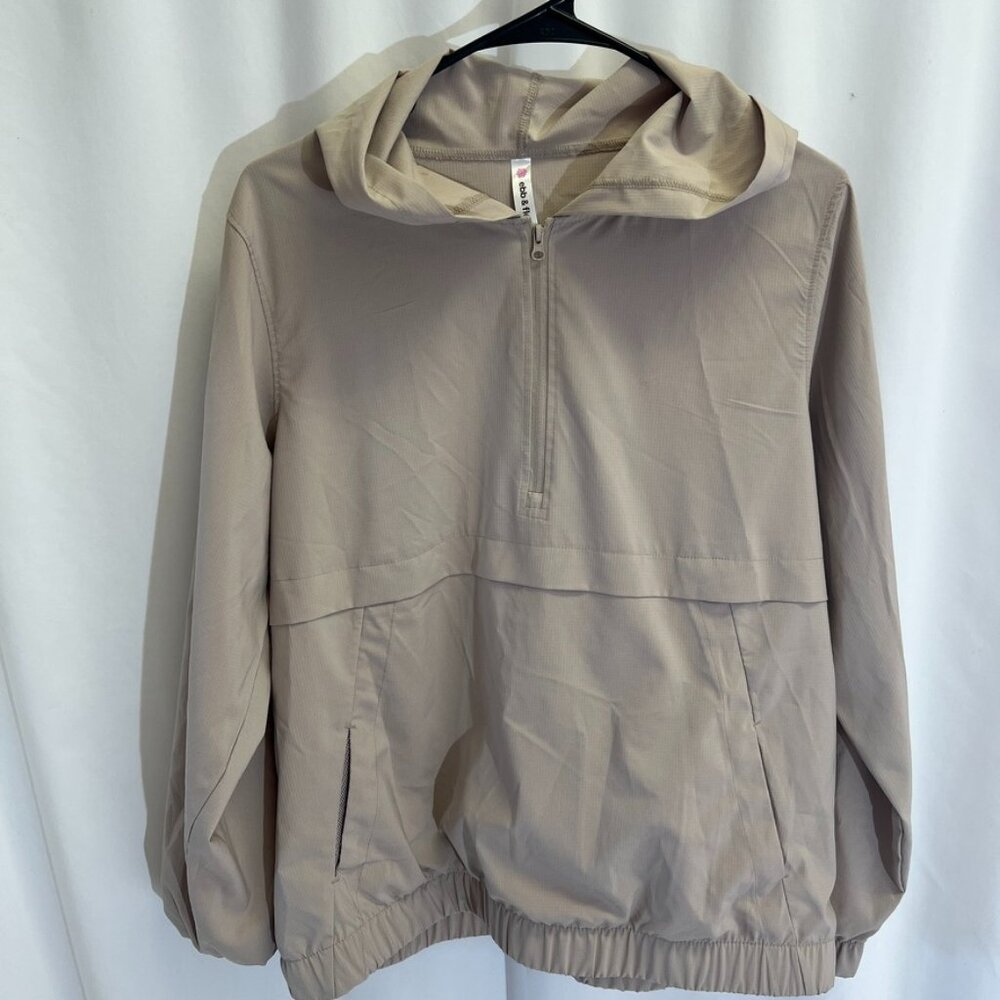 Ebb & Flow Windbreaker 1/4 Zip Jacket with Hood